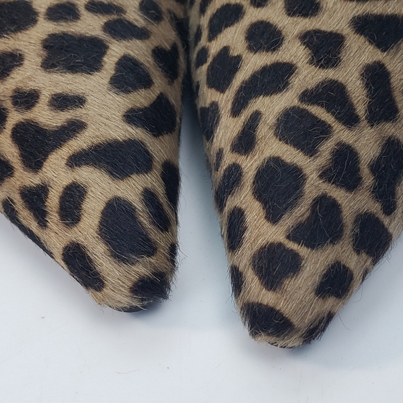 Baldan Fur Leopard Stiletto w/ Ankle Strap and Rhinstones - Mobwife 39/8.5 - Picture 12 of 15